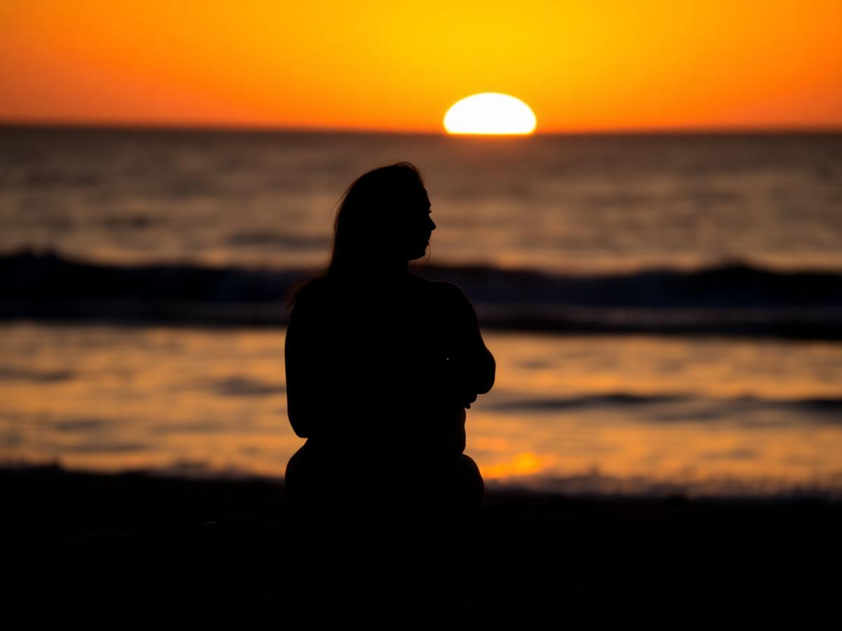 Silhouette at sunset